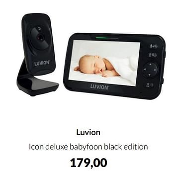 Aanbiedingen Luvion icon deluxe babyfoon black edition - Luvion - Geldig van 20/09/2022 tot 17/10/2022 bij Babypark