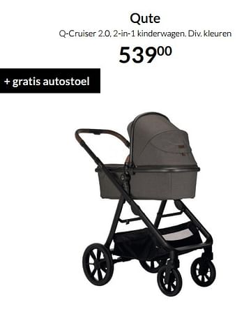 Aanbiedingen Qute q-cruiser 2.0, 2-in-1 kinderwagen - Qute  - Geldig van 20/09/2022 tot 17/10/2022 bij Babypark