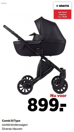 Aanbiedingen Combi e-type combi-kinderwagen - Anex - Geldig van 26/09/2022 tot 22/10/2022 bij Baby-Dump
