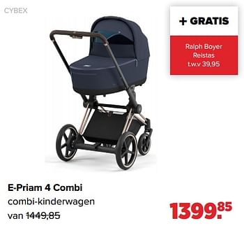 Aanbiedingen Cybex e-priam 4 combi combi-kinderwagen - Cybex - Geldig van 26/09/2022 tot 22/10/2022 bij Baby-Dump
