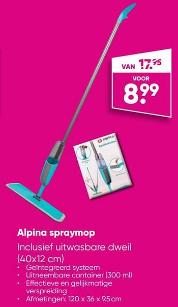 Aanbiedingen Alpina spraymop - Alpina - Geldig van 26/09/2022 tot 09/10/2022 bij Big Bazar