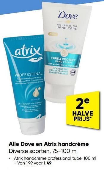 Aanbiedingen Atrix handcrème professional tube - Atrix - Geldig van 26/09/2022 tot 09/10/2022 bij Big Bazar