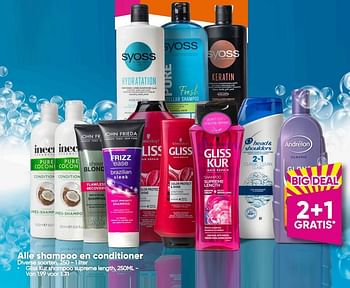 Aanbiedingen Gliss kur shampoo supreme length - Gliss Kur - Geldig van 26/09/2022 tot 09/10/2022 bij Big Bazar