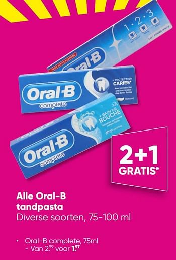 Aanbiedingen Oral-b complete - Oral-B - Geldig van 26/09/2022 tot 09/10/2022 bij Big Bazar