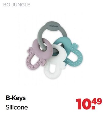 Aanbiedingen Bo jungle b-keys silicone - Bo Jungle - Geldig van 26/09/2022 tot 22/10/2022 bij Baby-Dump