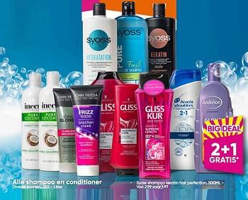 Aanbiedingen Syoss shampoo keratin hair perfection - Syoss - Geldig van 26/09/2022 tot 09/10/2022 bij Big Bazar