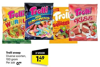 Aanbiedingen Trolli snoep - Trolli - Geldig van 26/09/2022 tot 09/10/2022 bij Big Bazar