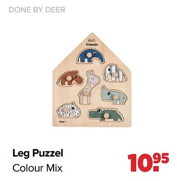 Aanbiedingen Done by deer leg puzzel colour mix - Done by Deer - Geldig van 26/09/2022 tot 22/10/2022 bij Baby-Dump