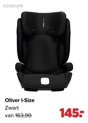 Aanbiedingen Kidsriver oliver i-size zwart - Kidsriver - Geldig van 26/09/2022 tot 22/10/2022 bij Baby-Dump