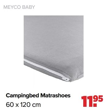 Aanbiedingen Meyco baby campingbed matrashoes - Isoki - Geldig van 26/09/2022 tot 22/10/2022 bij Baby-Dump
