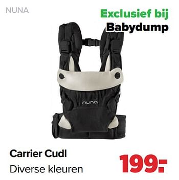 Aanbiedingen Nuna carrier cudl - Nuna - Geldig van 26/09/2022 tot 22/10/2022 bij Baby-Dump