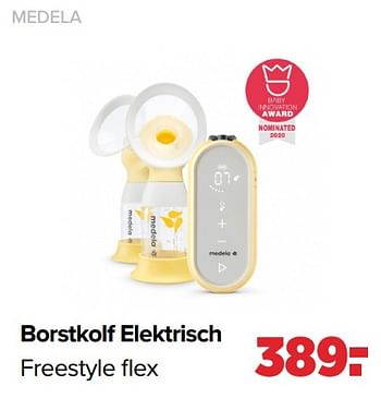 Aanbiedingen Borstkolf elektrisch freestyle flex - Medela - Geldig van 26/09/2022 tot 22/10/2022 bij Baby-Dump