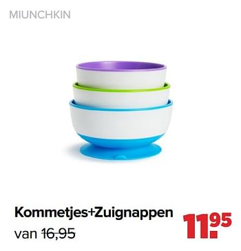 Aanbiedingen Kommetjes+zuignappen - Munchkin - Geldig van 26/09/2022 tot 22/10/2022 bij Baby-Dump