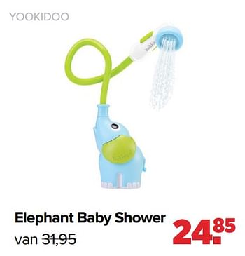 Aanbiedingen Yookidoo elephant baby shower - Yookidoo - Geldig van 26/09/2022 tot 22/10/2022 bij Baby-Dump