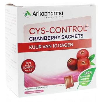 Aanbiedingen Arkopharma Cys-Control Cranberry Sachets - Geldig van 14/01/2022 tot 21/01/2022 bij Drogisterij.net