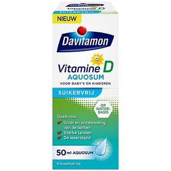 Aanbiedingen Davitamon Vitamine D Aquosum Suikervrij - Geldig van 14/01/2022 tot 21/01/2022 bij Drogisterij.net