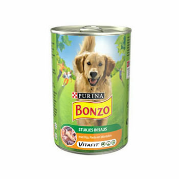 Aanbiedingen 12x Bonzo Vitafit in Saus Vlees - Groenten 400 gr - Geldig van 18/01/2022 tot 19/01/2022 bij Plein