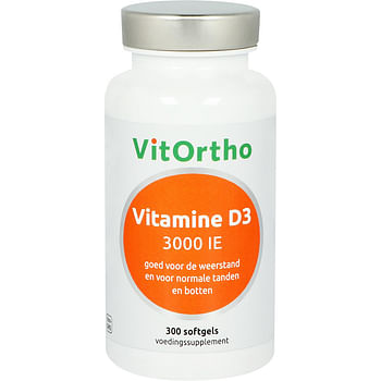 Aanbiedingen Vitortho Vitamine D3 3000ie - Geldig van 18/01/2022 tot 21/01/2022 bij Drogisterij.net