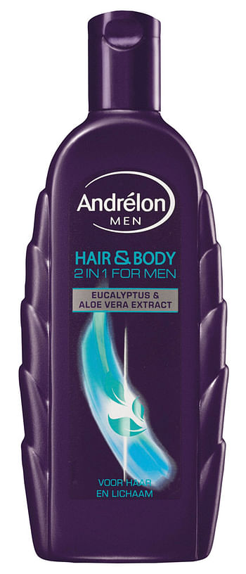 Aanbiedingen Andrelon Shampoo For Men Hair And Body 300ml - Geldig van 22/01/2022 tot 24/02/2022 bij Drogisterij.net