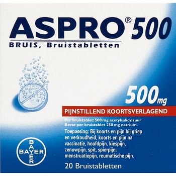 Aanbiedingen Aspro Bruistabletten 500mg - Geldig van 22/01/2022 tot 24/02/2022 bij Drogisterij.net