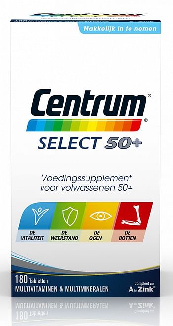 Aanbiedingen Centrum Multivitamine Select 50plus - Geldig van 22/01/2022 tot 24/02/2022 bij Drogisterij.net