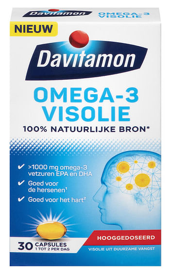 Aanbiedingen Davitamon Omega-3 Visolie - Geldig van 22/01/2022 tot 24/02/2022 bij Drogisterij.net