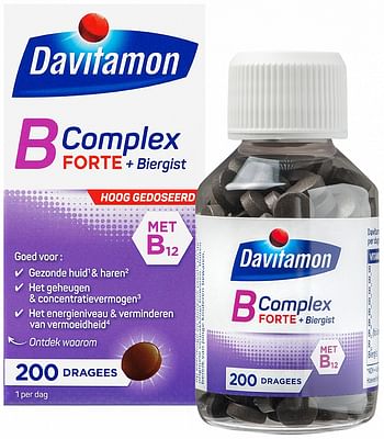 Aanbiedingen Davitamon Vitamine B Tekort Complex Forte Dragees Tabletten - Geldig van 22/01/2022 tot 24/02/2022 bij Drogisterij.net
