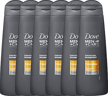 Aanbiedingen Dove MenCare Shampoo Thickening Voordeelverpakking 6x250ml - Geldig van 22/01/2022 tot 24/02/2022 bij Drogisterij.net
