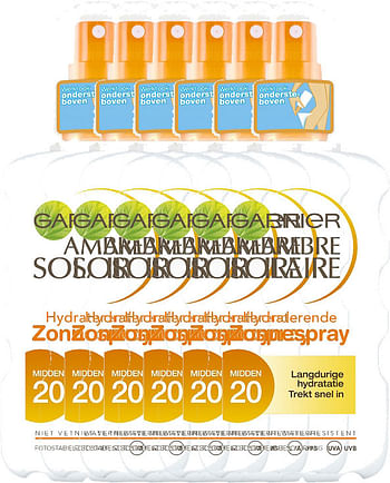 Aanbiedingen Garnier Ambre Solaire Zonnebrand Melk Spray Factorspf20 Voordeelverpakking - Geldig van 22/01/2022 tot 24/02/2022 bij Drogisterij.net