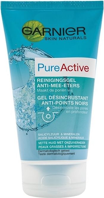 Aanbiedingen Garnier Skin Naturals PureActive Reinigingsgel 150ml - Geldig van 22/01/2022 tot 24/02/2022 bij Drogisterij.net