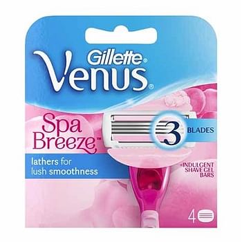 Aanbiedingen 4stuks Gillette Women Venus Spa Breeze Scheermesjes - Geldig van 22/01/2022 tot 02/02/2022 bij Drogisterij.net