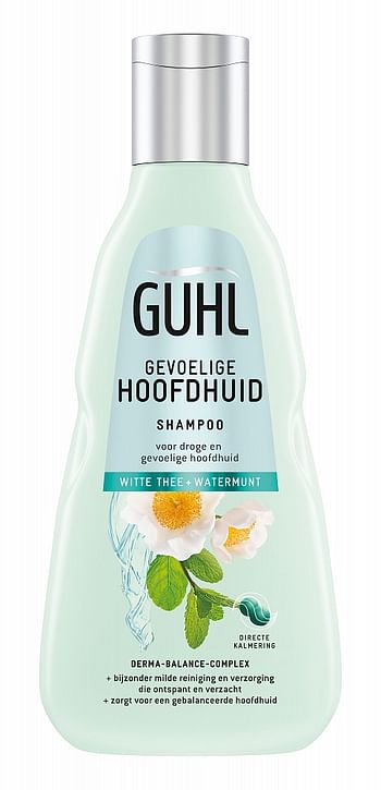 Aanbiedingen Guhl Shampoo Gevoelige Hoofdhuid 250ml - Geldig van 22/01/2022 tot 08/02/2022 bij Drogisterij.net