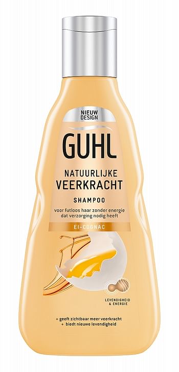 Aanbiedingen Guhl Shampoo Veerkracht Ei Cognac 250ml - Geldig van 22/01/2022 tot 24/02/2022 bij Drogisterij.net
