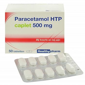 Aanbiedingen Healthypharm paracetamol caplet - Geldig van 22/01/2022 tot 24/02/2022 bij Drogisterij.net