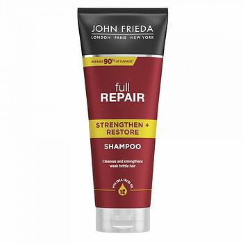 Aanbiedingen John Frieda Full Repair Shampoo Full Body 250ml - Geldig van 22/01/2022 tot 24/02/2022 bij Drogisterij.net