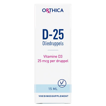 Aanbiedingen Orthica Vitamine D-25 Oliedruppels - Geldig van 22/01/2022 tot 24/02/2022 bij Drogisterij.net