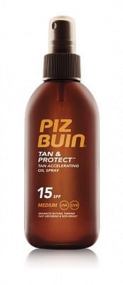 Aanbiedingen Piz Buin Tan And Protect Dry Oil Spray Factorspf15 - Geldig van 22/01/2022 tot 24/02/2022 bij Drogisterij.net