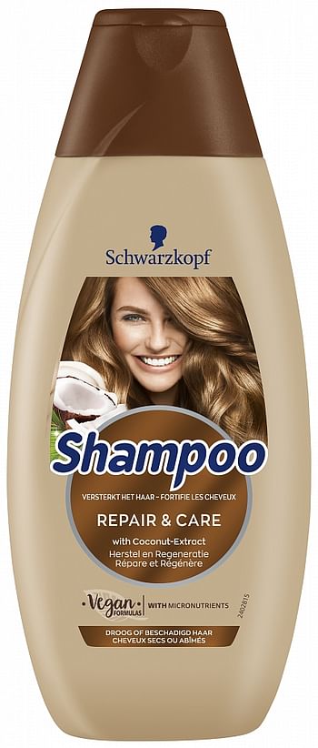 Aanbiedingen Schwarzkopf Repair en Care Shampoo 400ml - Geldig van 22/01/2022 tot 24/02/2022 bij Drogisterij.net
