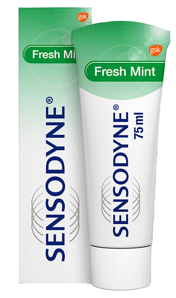 Aanbiedingen Sensodyne Tandpasta Fresh Mint 75ml - Geldig van 22/01/2022 tot 15/02/2022 bij Drogisterij.net