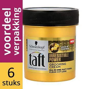 Aanbiedingen Taft Irresistible Grooming Creme Voordeelverpakking 6x130ml - Geldig van 22/01/2022 tot 24/02/2022 bij Drogisterij.net