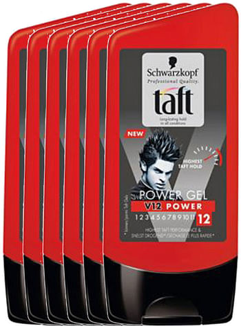 Aanbiedingen Taft V12 Power Gel Voordeelverpakking 6x150ml - Geldig van 22/01/2022 tot 23/02/2022 bij Drogisterij.net