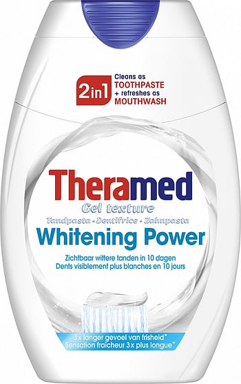 Aanbiedingen Theramed Tandpasta 2in1 Ultra Whitener 75ml - Geldig van 22/01/2022 tot 24/02/2022 bij Drogisterij.net