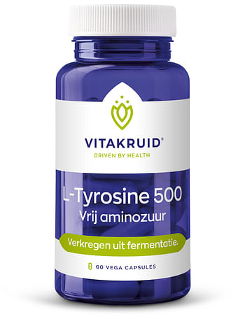 Aanbiedingen Vitakruid L-tyrosine 500 - Geldig van 22/01/2022 tot 24/02/2022 bij Drogisterij.net