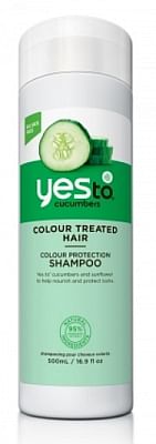 Aanbiedingen Yes To Cucumbers Shampoo Colour Protection 500ml - Geldig van 22/01/2022 tot 24/02/2022 bij Drogisterij.net
