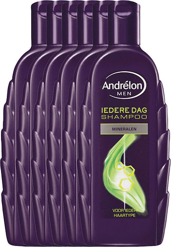 Aanbiedingen Andrelon Shampoo For Men Iedere Dag Voordeelverpakking 6x300ml - Geldig van 23/01/2022 tot 24/02/2022 bij Drogisterij.net