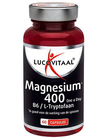 Aanbiedingen Lucovitaal Magnesium 400 B6 L-tryptofaan - Geldig van 23/01/2022 tot 24/02/2022 bij Drogisterij.net