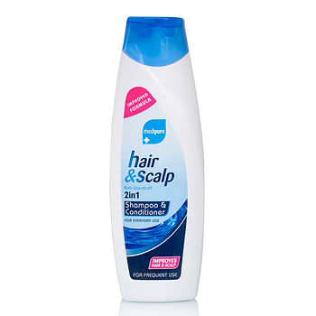 Aanbiedingen Medipure Hair And Scalp Anti-roos Shampoo En Conditioner 2in1 400ml - Geldig van 23/01/2022 tot 24/02/2022 bij Drogisterij.net