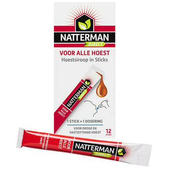 Aanbiedingen Natterman Alle hoest liquid stick 12 stuks - Geldig van 23/01/2022 tot 13/02/2022 bij Plein