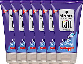 Aanbiedingen Taft Gel Ultra Strong Voordeelverpakking 6x150ml - Geldig van 23/01/2022 tot 24/02/2022 bij Drogisterij.net