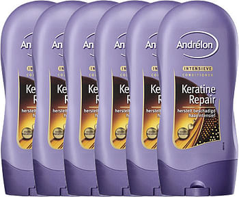 Aanbiedingen Andrelon Conditioner Keratine Repair Voordeelverpakking 6x300ml - Geldig van 08/01/2022 tot 21/01/2022 bij Drogisterij.net